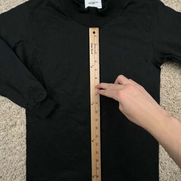 Dockers VTG Black Long Sleeve T Shirt Small USA Made Mock Neck 90s 80s - Picture 2 of 7
